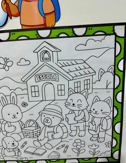 Painel para pintura Coletiva tema Volta às Aulas - Imagem 5