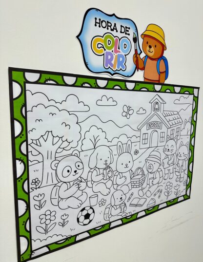 Painel para pintura Coletiva tema Volta às Aulas - Imagem 4