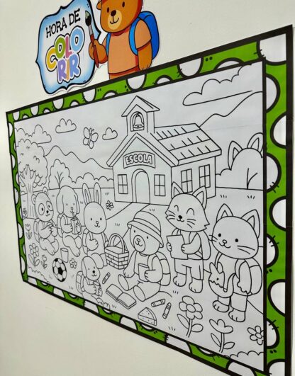 Painel para colorir Volta as aulas BOBBIE - Imagem 2