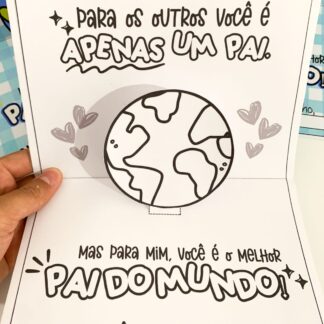 Cartão dia dos Pais - Melhor Pai do Mundo