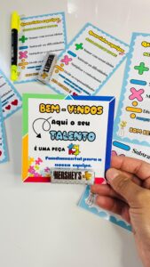 Cartão para a equipe escolar