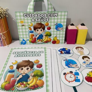 SACOLA ALIMENTAÇÃO SAUDAVEL E CUIDADOS COM A SAÚDE ! - HISTÓRIA E ATIVIDADES