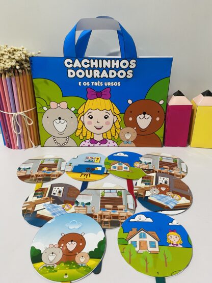 Sacola cachinhos dourados e os três ursos - Imagem 6