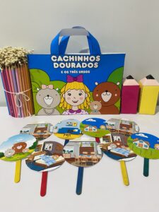 Sacola cachinhos dourados e os três ursos
