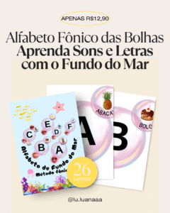 Alfabeto Fônico das Bolhas: Aprenda Sons e Letras com o Fundo do Mar