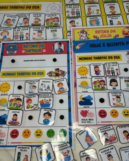 Plaquinhas de Rotina Personalizadas