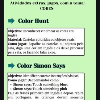 Plano de Aula Cores