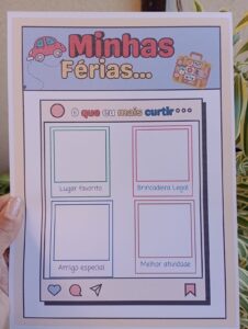 Atividade minhas férias
