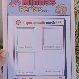 Atividade minhas férias