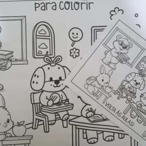 Volta às Aulas – Desenho e painel para colorir