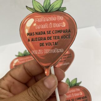 Lembrancinha retorno Morango do amor