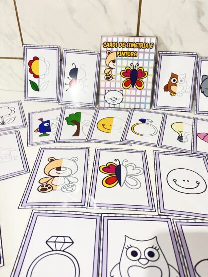 Cards de Simetria e Pintura – Aprender Brincando!