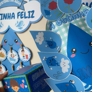 Kit Semana da Água - Painel, Dinâmica, Viseira e Luva de História