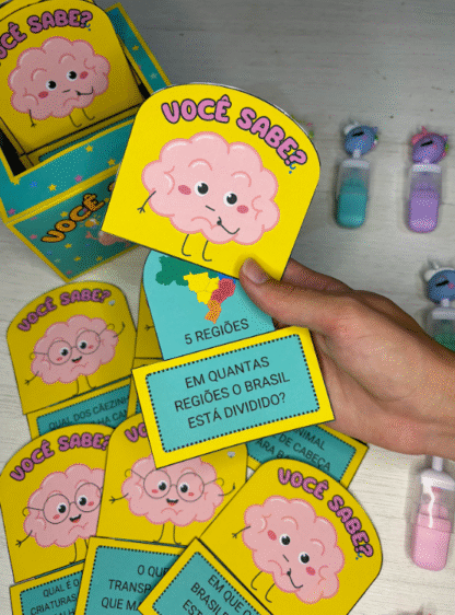 Dinâmica: VOCÊ SABE? - Fichas de perguntas sobre desenhos, animais, países e muito mais!
