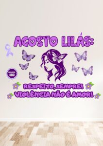 Agosto Lilás – painel