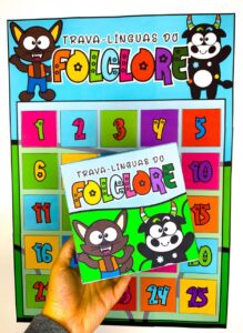 Cartaz Interativo de Trava-Línguas Folclóricos!