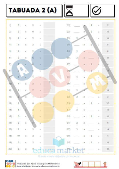 Prática Intensiva de Multiplicação: Tabuada do 2 ao 10 - Imagem 3