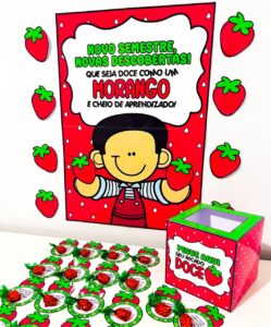 Kit Volta às Aulas tema Morango do Amor – PDF