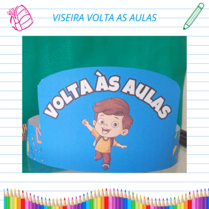 Viseira Volta às Aulas + Cartão Seja Bem-vindo - Imagem 5