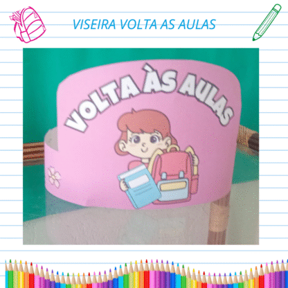 Viseira Volta às Aulas + Cartão Seja Bem-vindo - Imagem 4