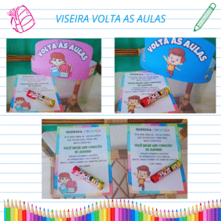 Viseira Volta às Aulas + Cartão Seja Bem-vindo