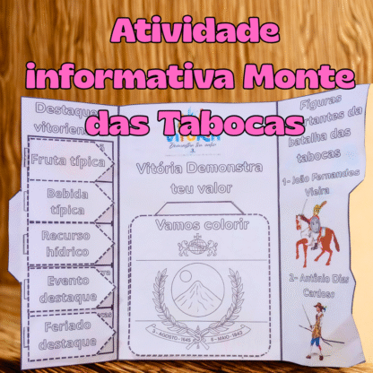 Panfleto/lapbook temático Dia 3 de Agosto - Batalha das Tabocas