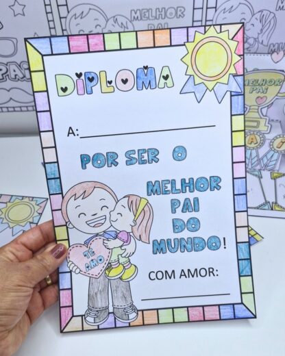 Cartão Pai Número 1 e Diploma Doa dos pais - Imagem 9