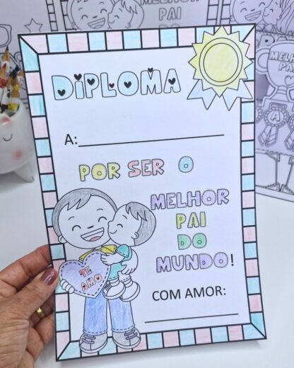 Cartão Pai Número 1 e Diploma Doa dos pais - Imagem 10