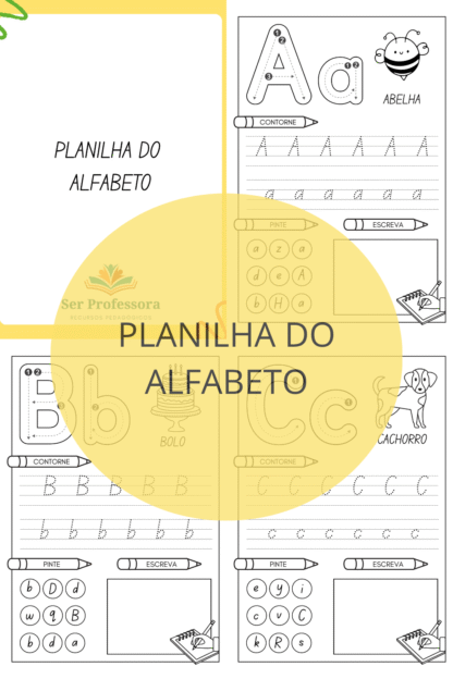 Planilha do alfabeto