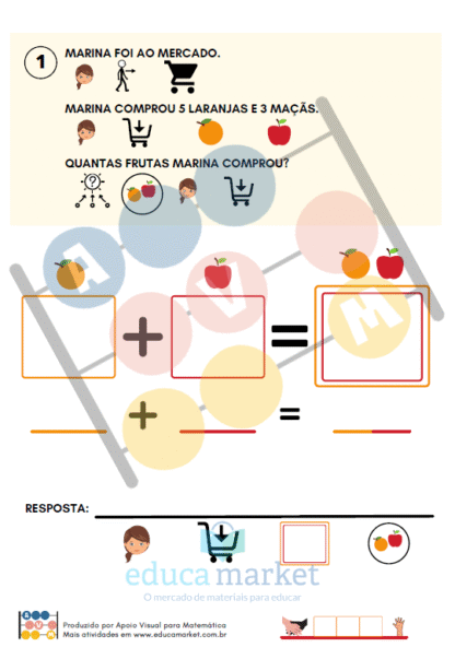 Problemas de Adição: Um Dígito Sem Agrupamento - Imagem 3