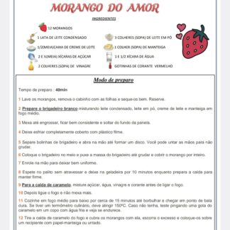 Atividades Receita do Morango do Amor