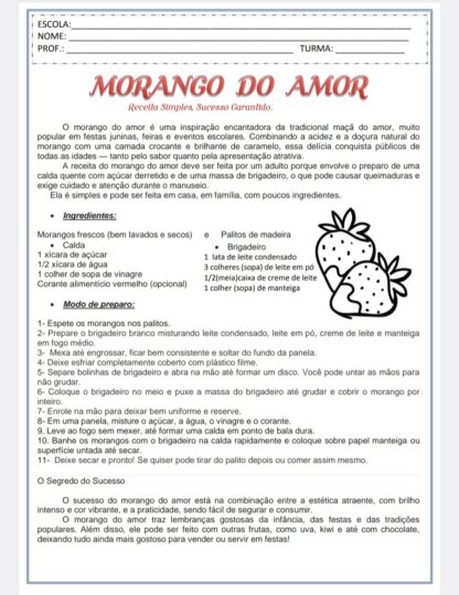 Atividades Receita do Morango do Amor - Imagem 7