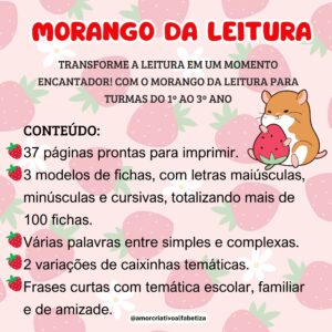 Morango da Leitura – mais de 100 fichas para imprimir