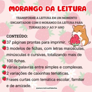 Morango da Leitura - mais de 100 fichas para imprimir