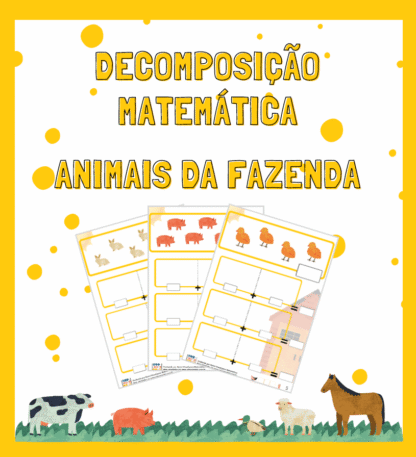 Decomposição Matemática com Pictórico: Animais da Fazenda
