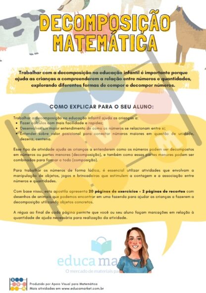 Decomposição Matemática com Pictórico: Animais da Fazenda - Imagem 2