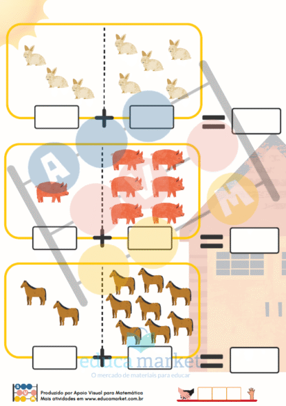 Adição com Pictórico: Animais da Fazenda (102 contas) - Imagem 3