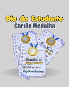 Cartão Medalha Dia do Estudante