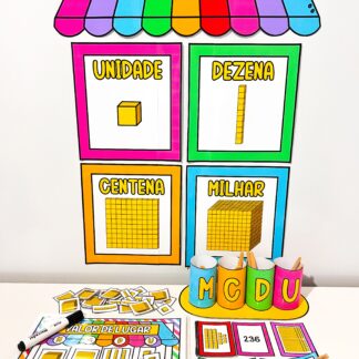 Kit Recursos de Material Dourado – Aprendizado do Sistema Decimal de Forma Lúdica e Visual