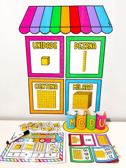 Kit Recursos de Material Dourado – Aprendizado do Sistema Decimal de Forma Lúdica e Visual