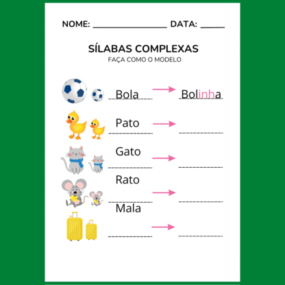 Caderno de Sílabas Complexas - Imagem 5