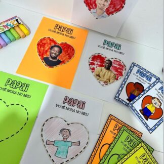 Kit Dia dos Pais tema "Você mora no meu Coração"