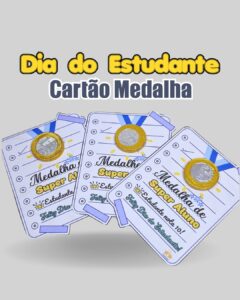 Cartão Medalha Dia do Estudante