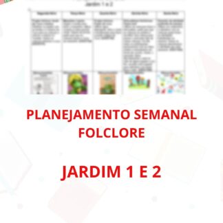 Planejamento semanal sobre folclore