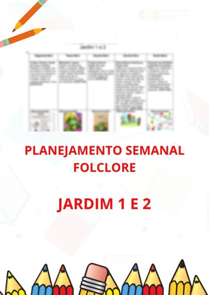 Planejamento semanal sobre folclore