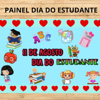 Painel colorido dia do estudante