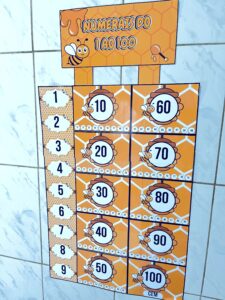 Cartaz Tabela Numérica 1 a 100 – Tema Abelhinha