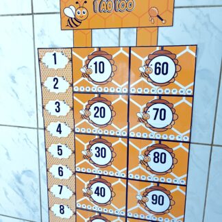 Cartaz Tabela Numérica 1 a 100 – Tema Abelhinha