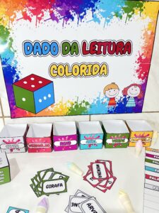 Dado da leitura colorida: Aprender a ler nunca foi tão divertido.
