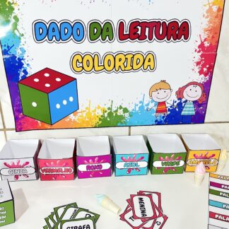 Dado da leitura colorida: Aprender a ler nunca foi tão divertido.